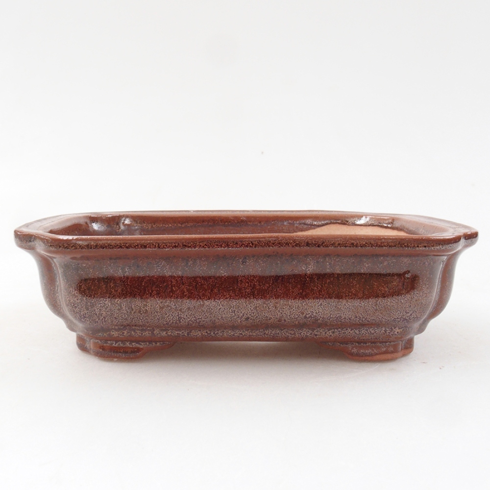 Ceramiczna miska bonsai 14 x 11 x 4 cm, kolor brązowy
