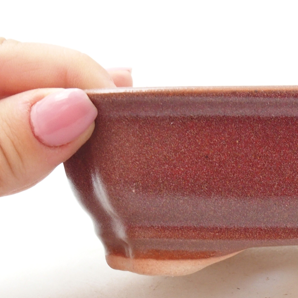 Ceramiczna miska bonsai 16 x 12 x 5 cm, kolor brązowy