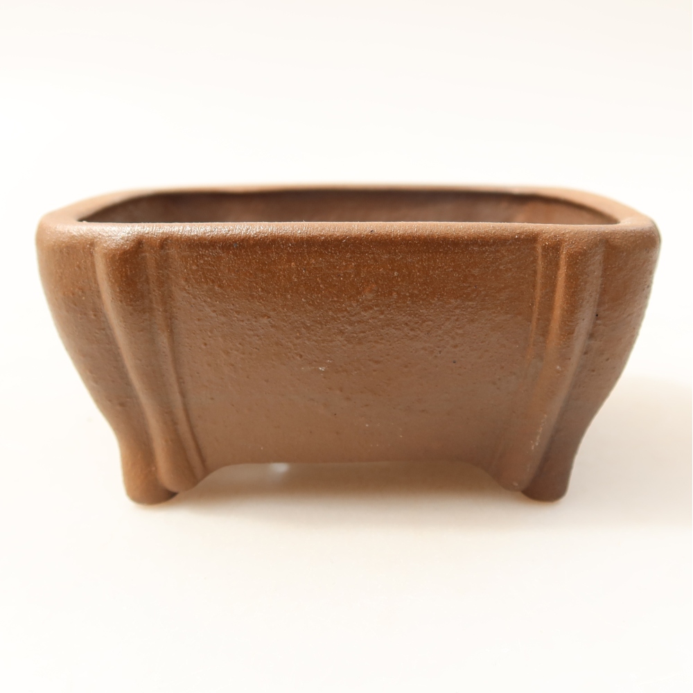 Ceramiczna miska do bonsai 10,5 x 10,5 x 4,5 cm, kolor brązowy