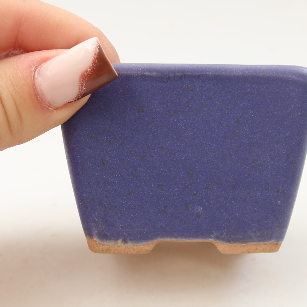 Ceramiczna miseczka do bonsai 6,5 x 6,5 x 5 cm, kolor fioletowy