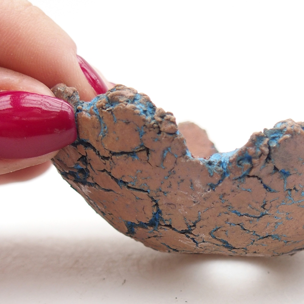 Muszla ceramiczna 7 x 7 x 3,5 cm, kolor niebieski