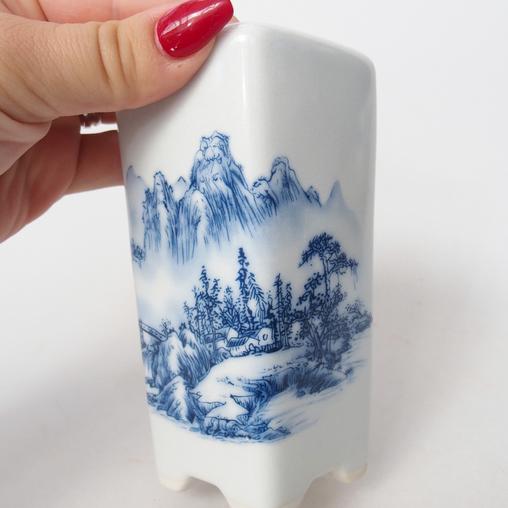 Ceramiczna miska do bonsai 5,5 x 5,5 x 12 cm, kolor biały