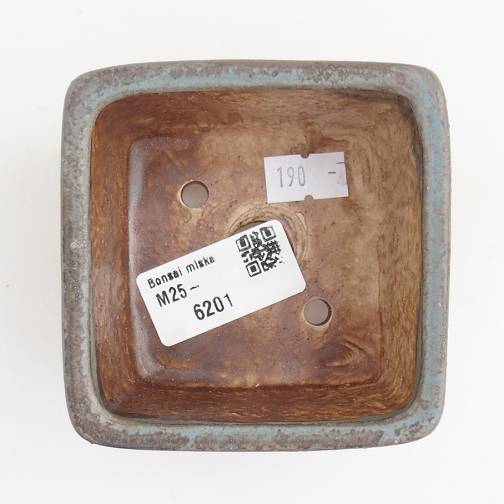 Ceramiczna miska do bonsai 8 x 8 x 5,5 cm, kolor niebieski