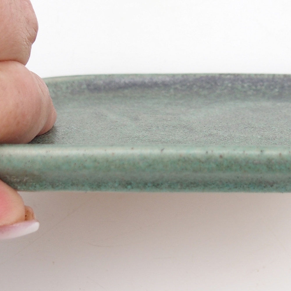 Spodek ceramiczny H38 - 12,5 x 10,5 x 1 cm - zielony