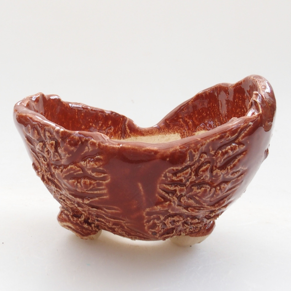 Muszla ceramiczna 7,5 x 7,5 x 6 cm, kolor brązowy