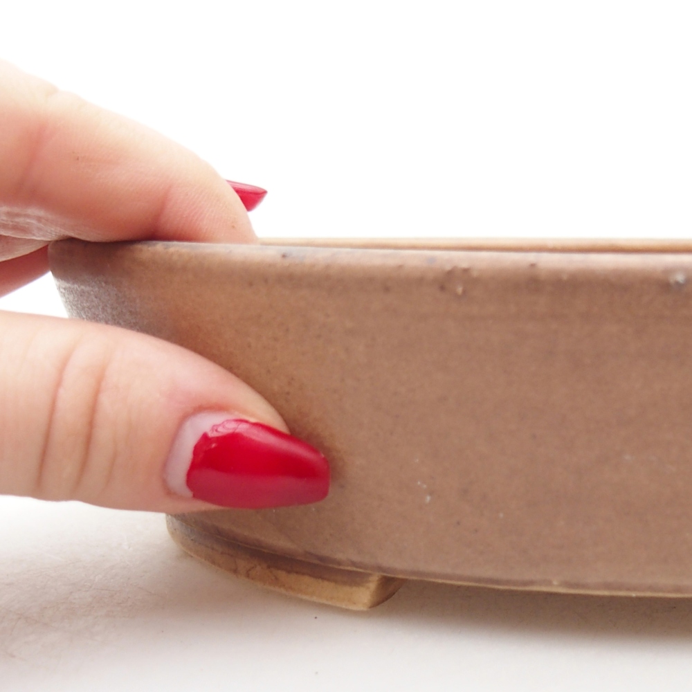 Ceramiczna miska na bonsai 18,5 x 16,5 x 4,5 cm, różowa