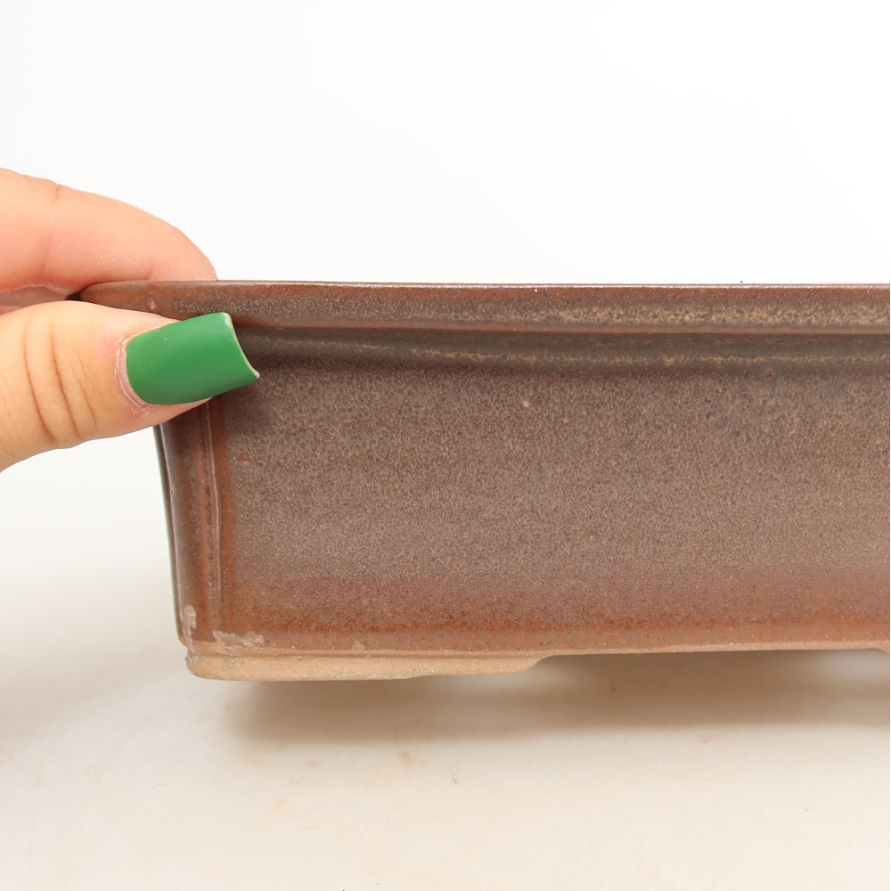 Miska ceramiczna  20 x 15,5 x 5,5 cm, kolor brązowy