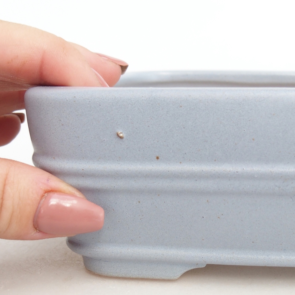 Ceramiczna miska do bonsai 16,5 x 12 x 5,5 cm, kolor niebieski