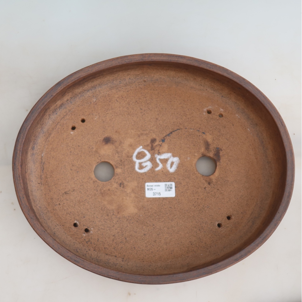 Ceramiczna miska do bonsai 36 x 30 x 7 cm, kolor brązowy