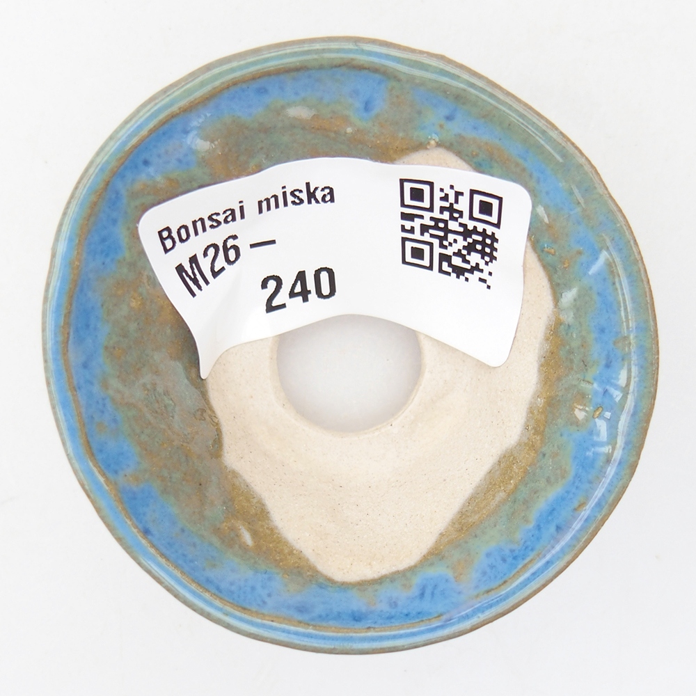Mini miska do bonsai 5,5 x 5,5 x 2,5 cm, kolor niebieski