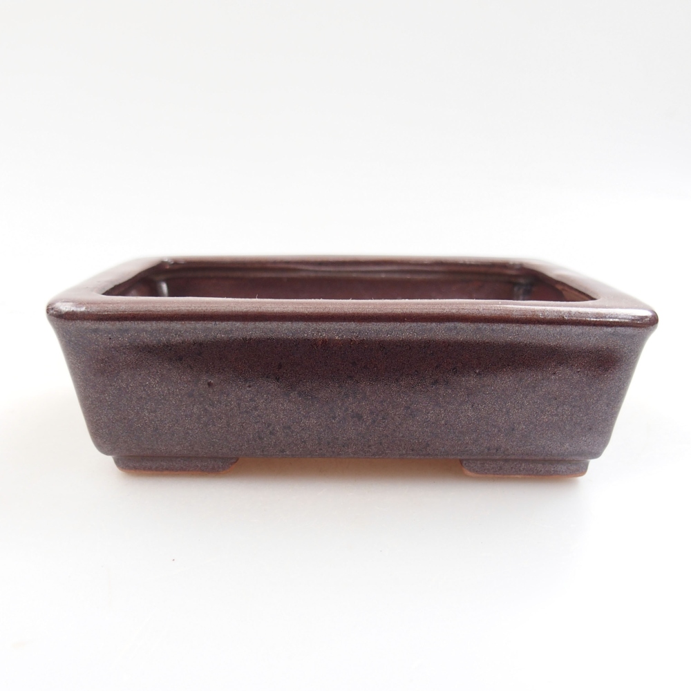 Ceramiczna miska bonsai 10,5 x 8,5 x 3,5 cm, kolor brązowy