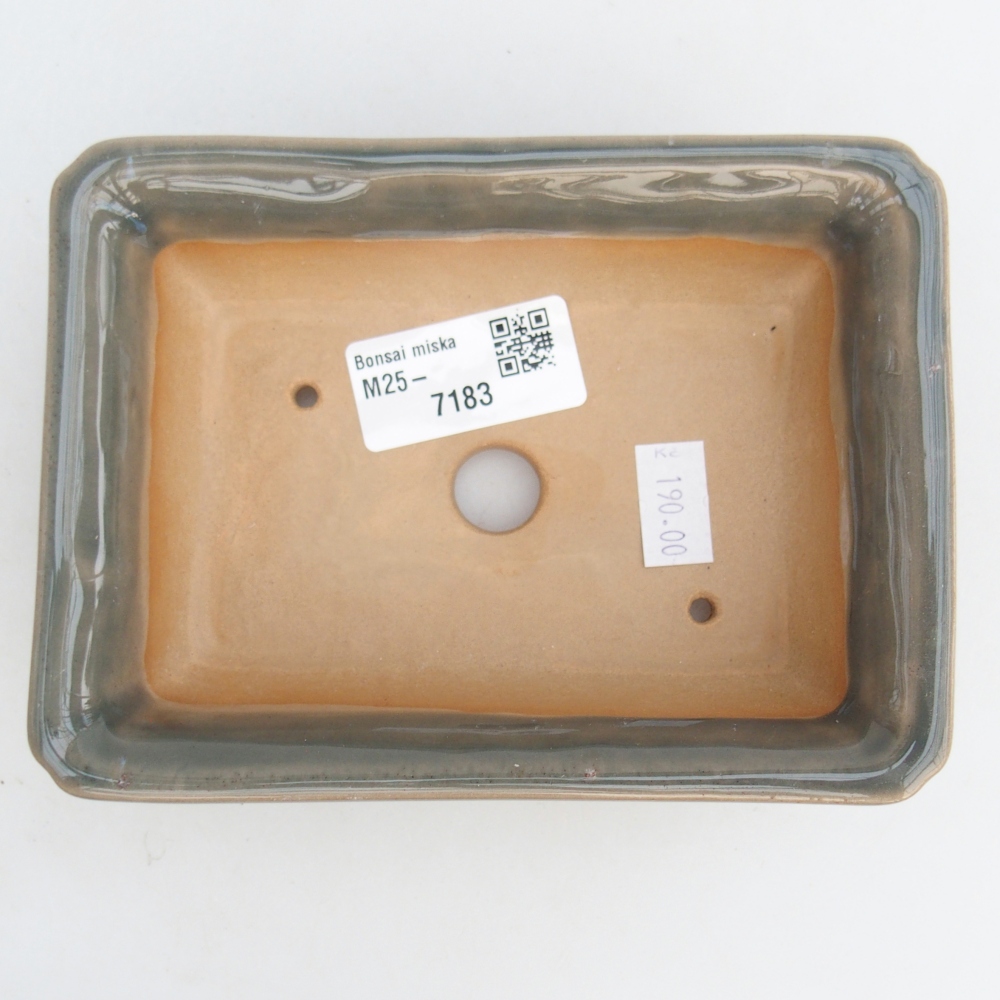 Ceramiczna miska do bonsai 14 x 10,5 x 4 cm, szara