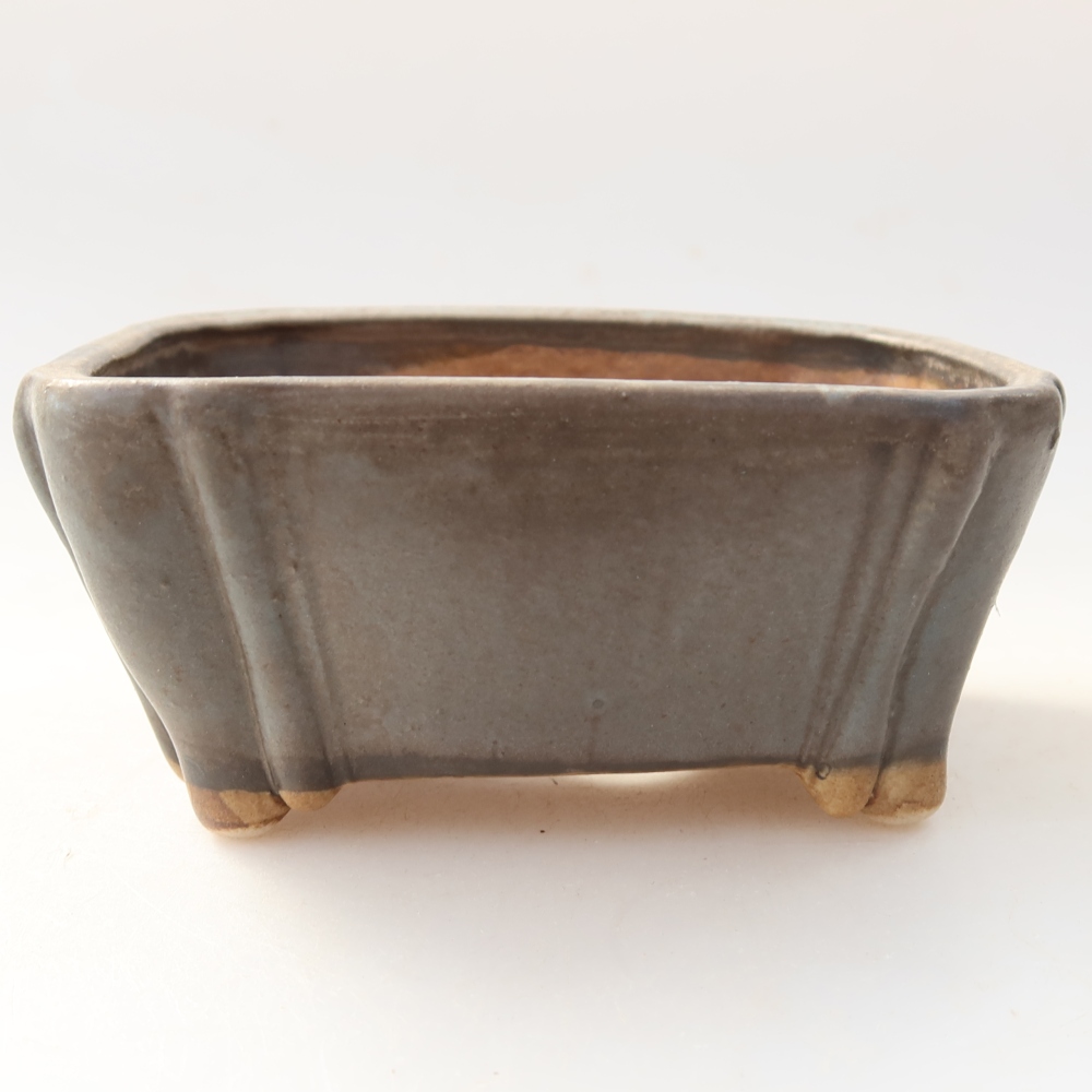 Ceramiczna miseczka do bonsai 10,5 x 8,5 x 5 cm, kolor niebieski