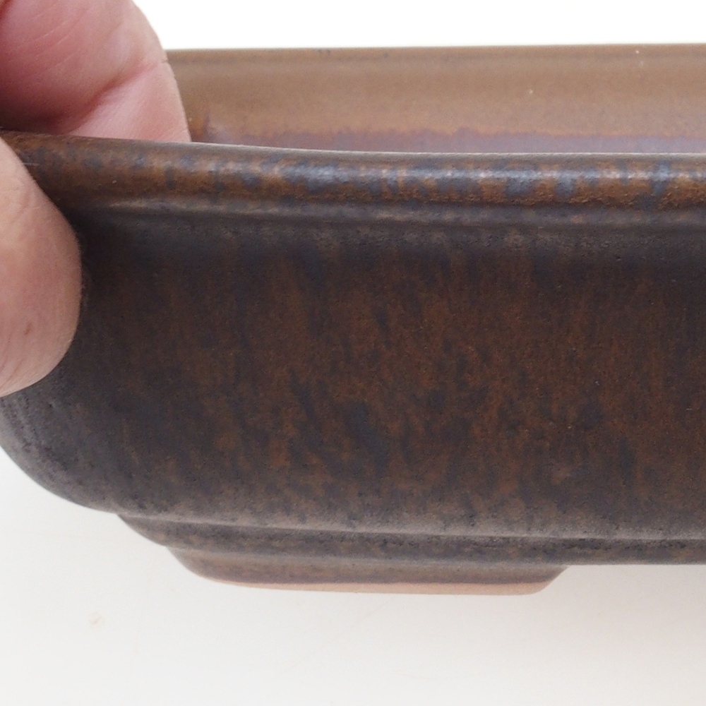 Bonsai bowl H08 - 25 x 19,5 x 6 cm. - brązowy