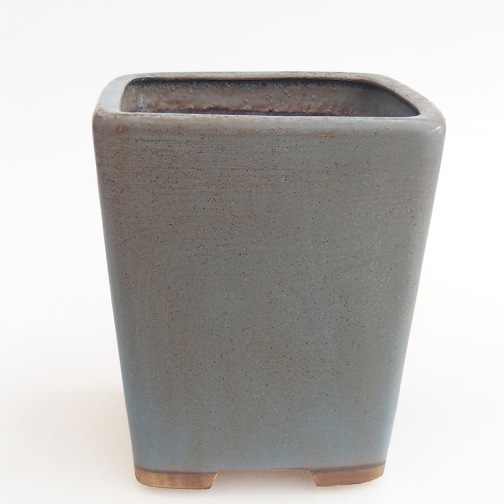 Ceramiczna miska do bonsai 10 x 10 x 12 cm, kolor niebieski