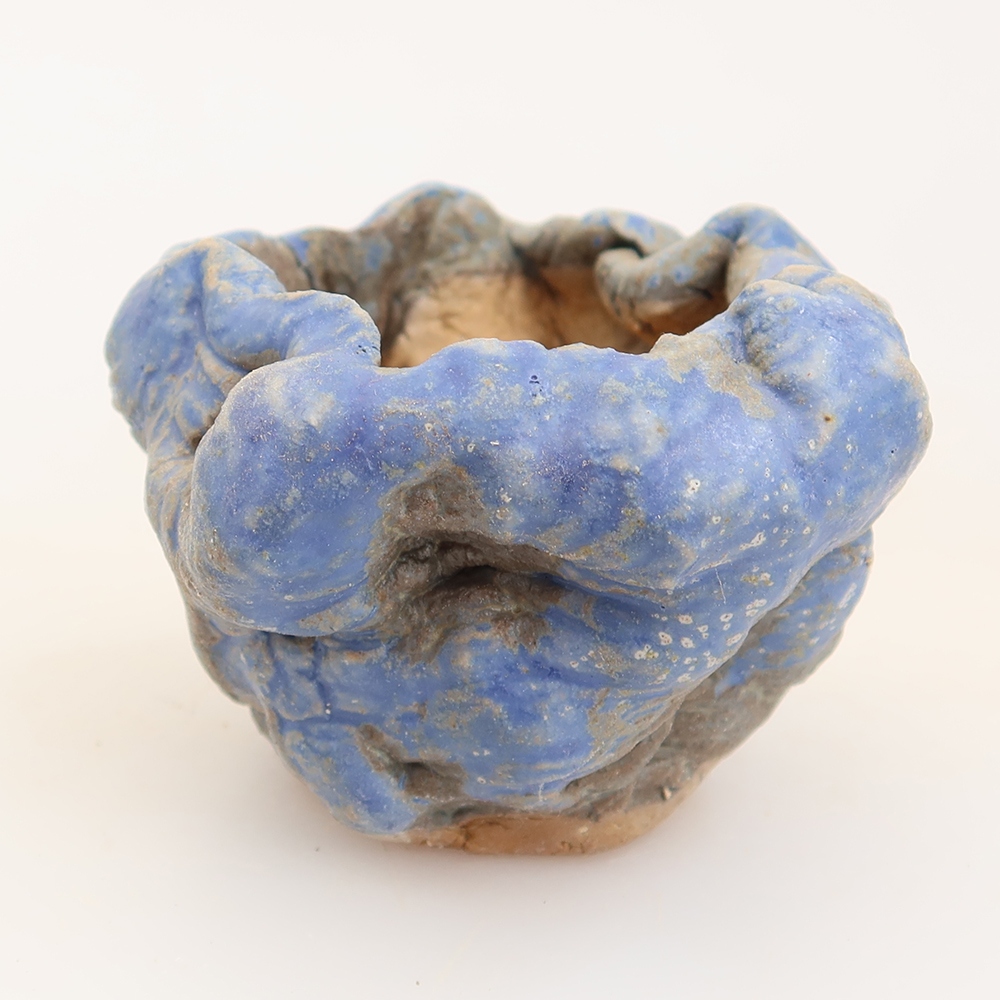 Ceramiczna skorupka  5 x 4 x 5 cm, kolor niebieski