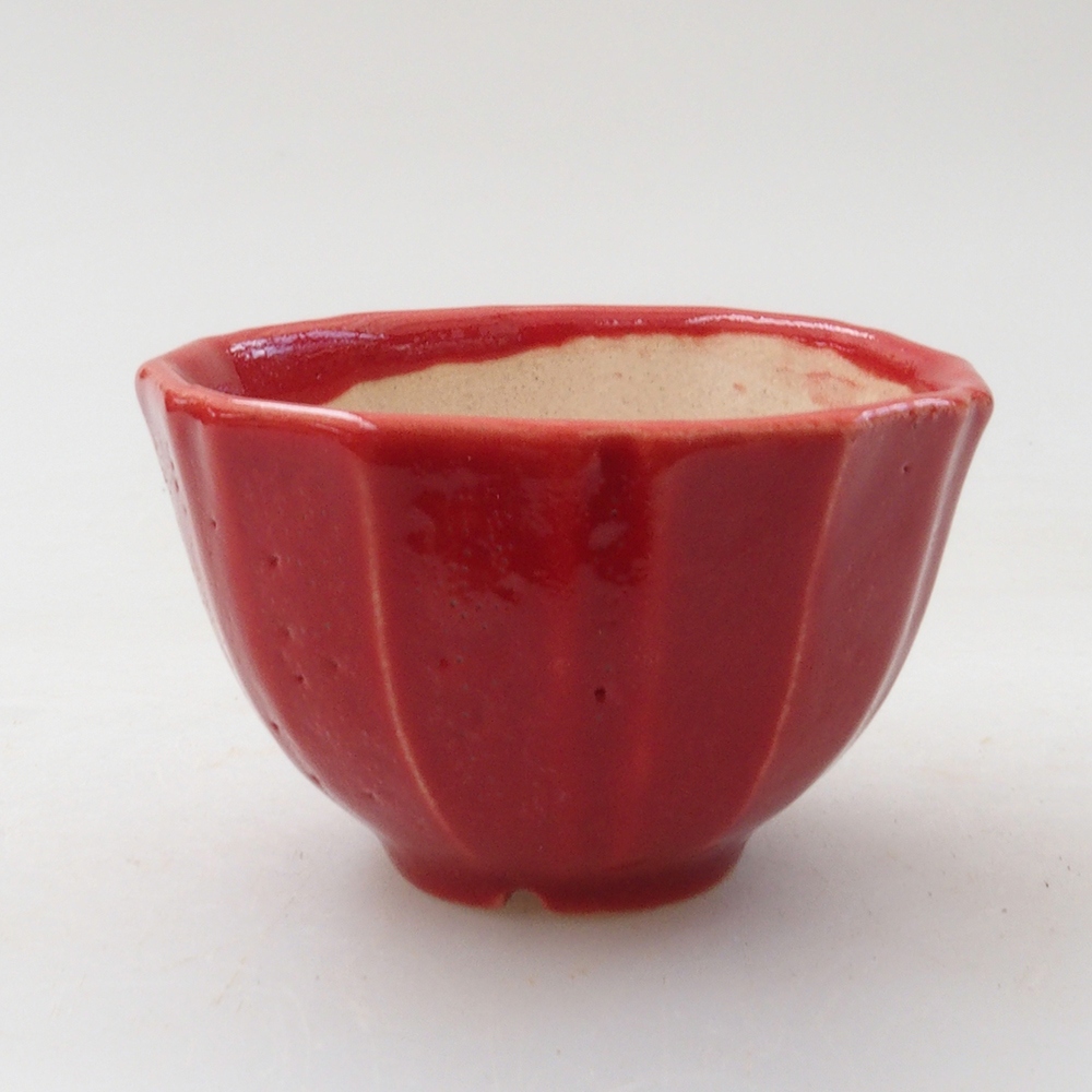 Mini miska bonsai 5 x 5 x 3 cm, kolor czerwony