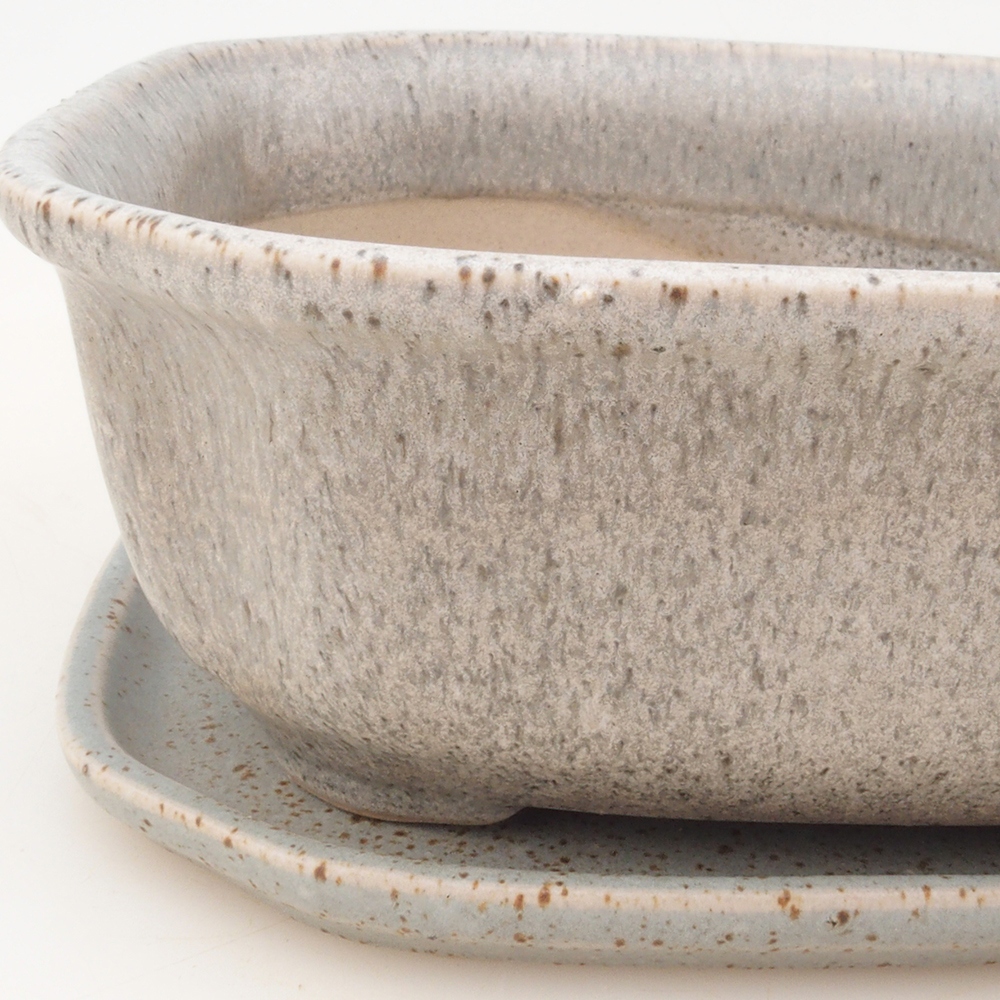 Bonsai bowl + spodek H32 - beżowy