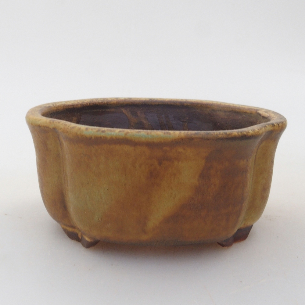 Ceramiczna miska do bonsai 7,5 x 7 x 3,5 cm, kolor zielony
