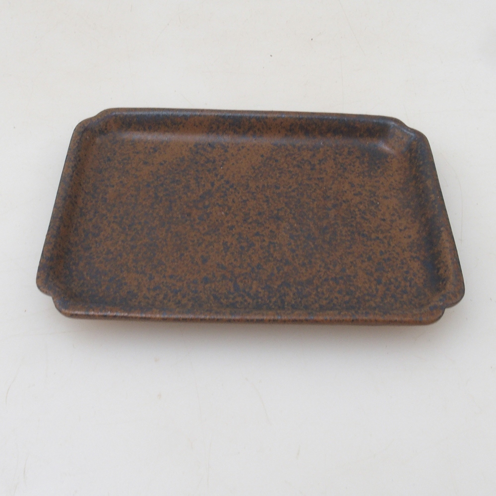 Miska bonsai prostokątna D5-S - 11,5 x 8,5 x 1 cm - brązowy