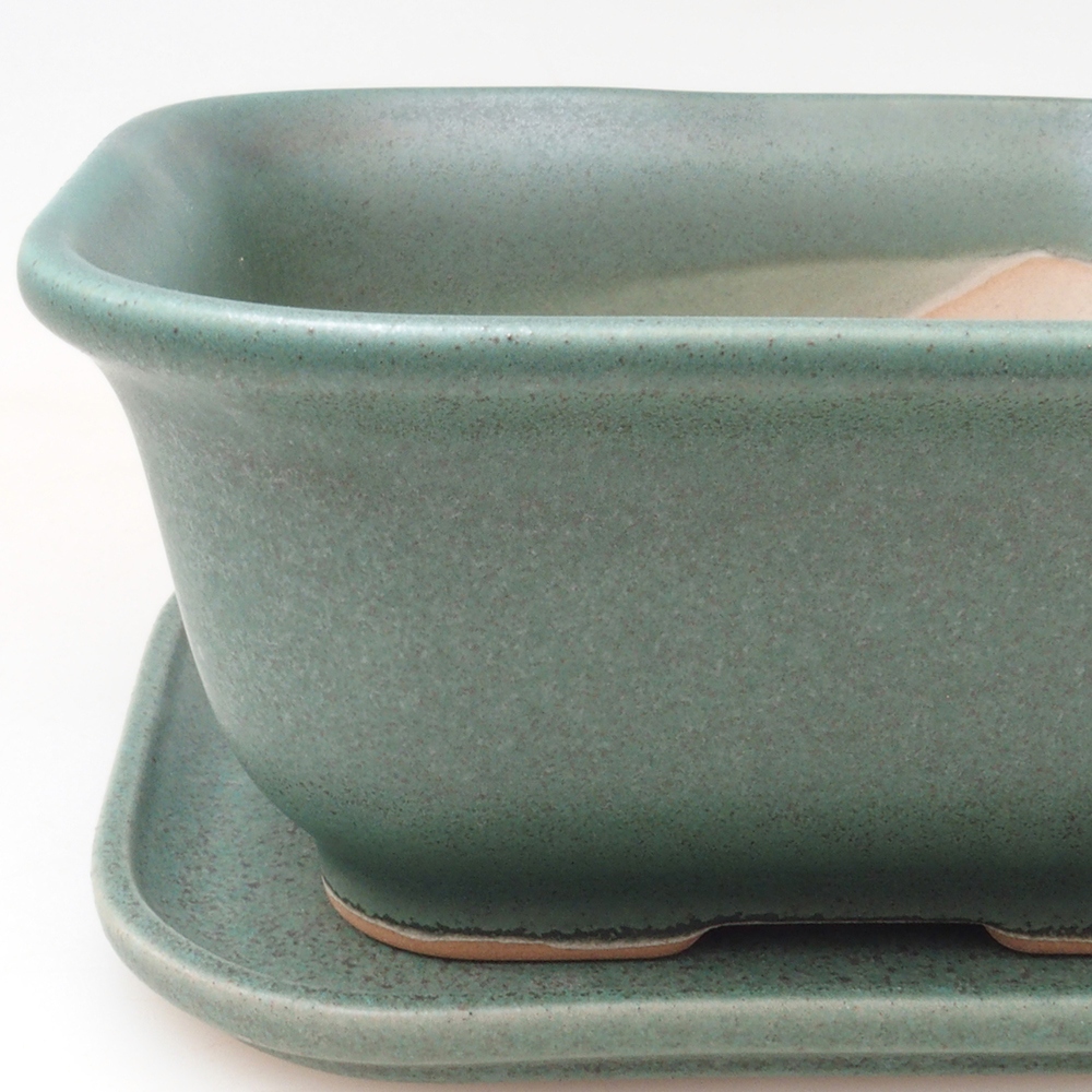 Bonsai bowl + spodek H01 - 12x9x5 cm