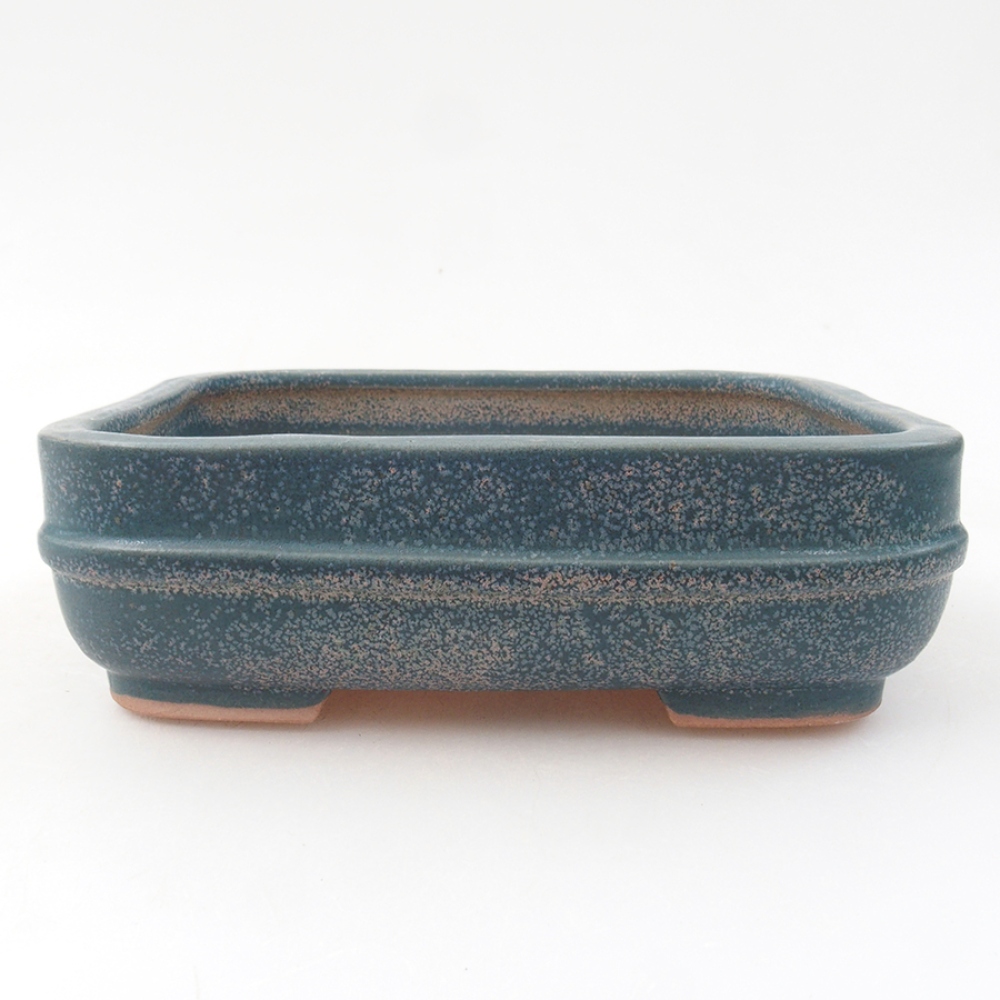 Ceramiczna miska bonsai 14 x 12,5 x 4,5 cm, kolor niebieski