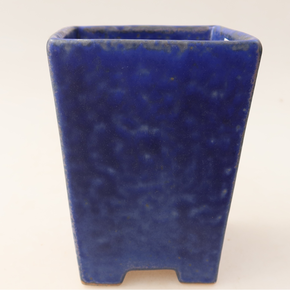 Ceramiczna miska do bonsai 9 x 9 x 12,5 cm, kolor niebieski