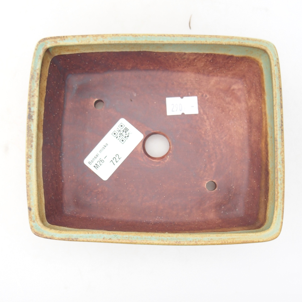 Ceramiczna miska do bonsai 15 x 12 x 5 cm, zielona