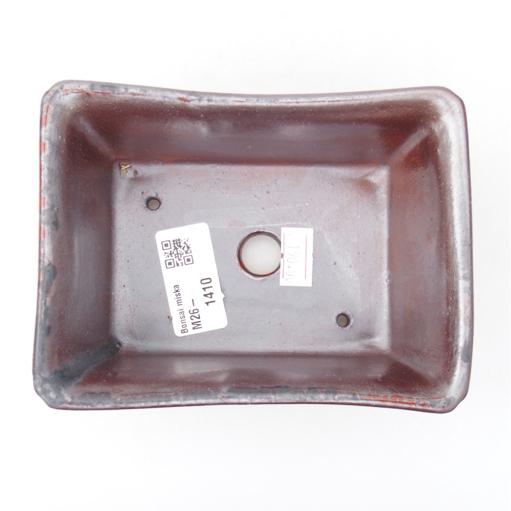 Ceramiczna miska bonsai 13,5 x 10 x 5,5 cm, metaliczna czerń