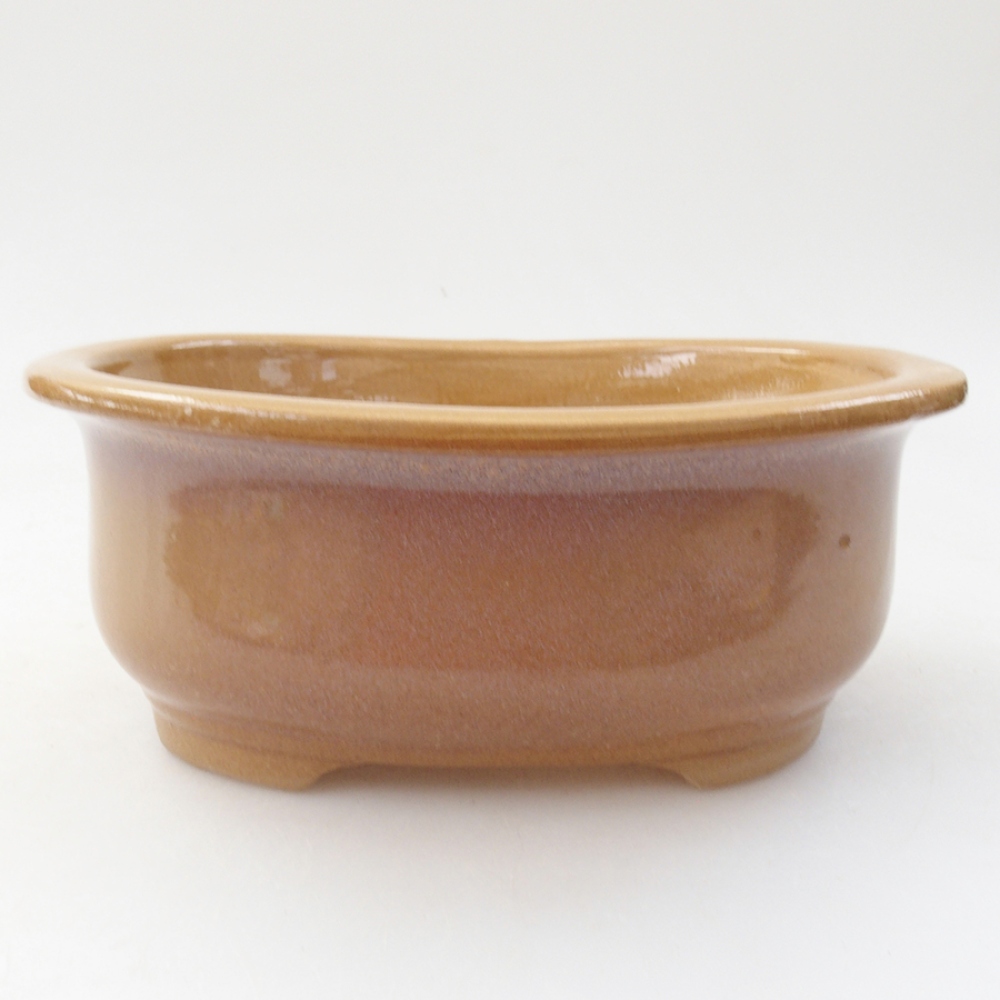 Ceramiczna miska bonsai 15,5 x 12 x 5,5 cm, kolor beżowy