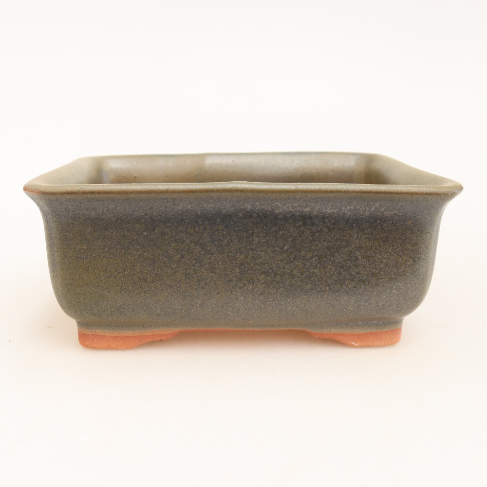 Ceramiczna miska do bonsai 12 x 10 x 5 cm, kolor zielony