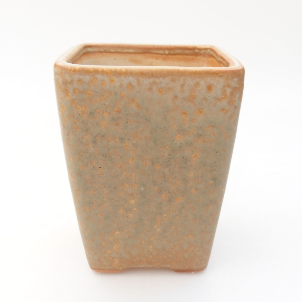 Ceramiczna miska bonsai 9 x 9 x 11,5 cm, kolor zielony