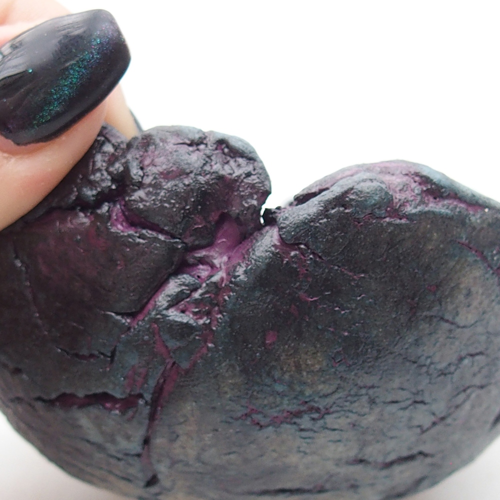 Ceramiczna muszla 9,5 x 8 x 4,5 cm, kolor fioletowy