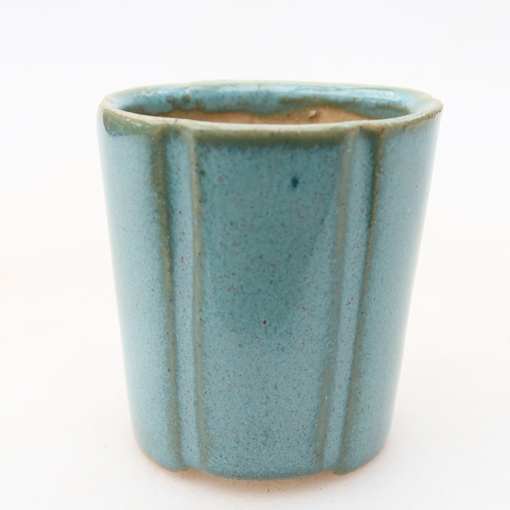 Ceramiczna miska do bonsai 4 x 4 x 4,5 cm, kolor niebieski