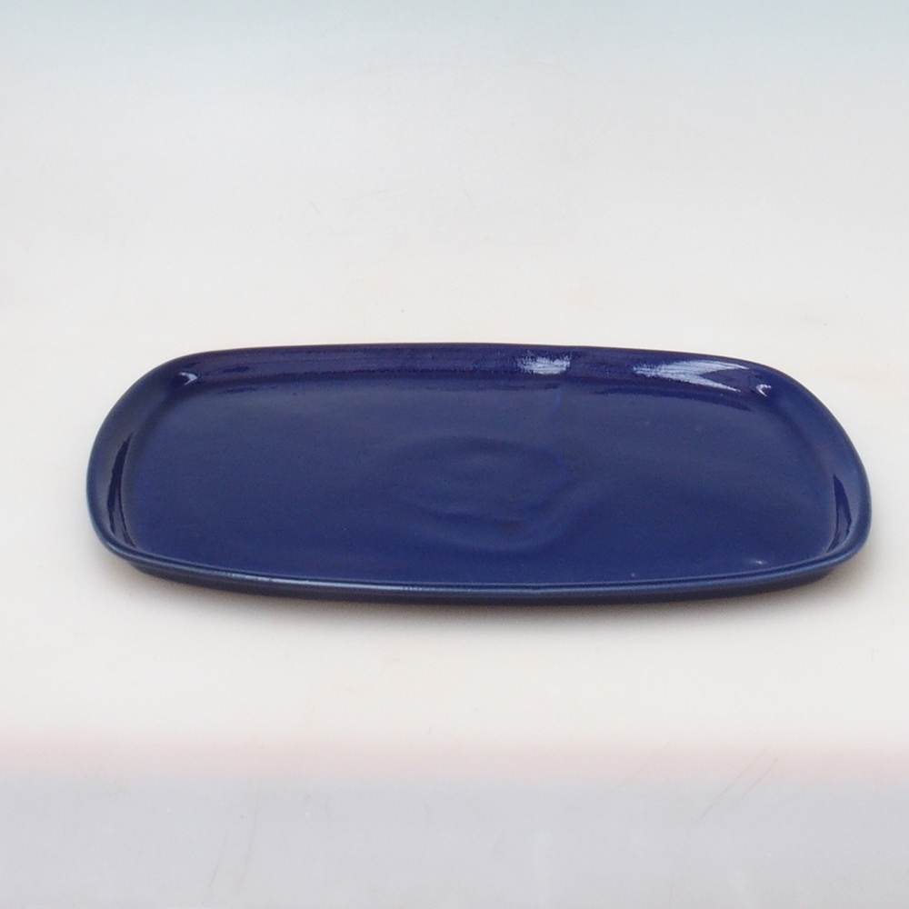 Ceramiczny spodek H09 – 28,5 x 19,5 x 1,5 cm – niebieski