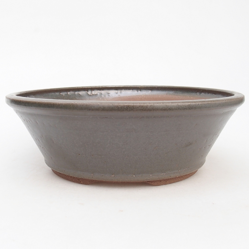 Ceramiczna miska bonsai 19 x 19 x 6,5 cm, kolor metaliczny