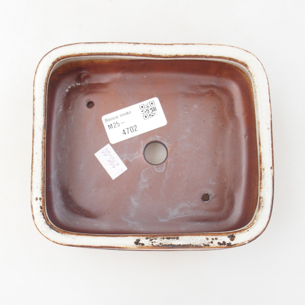 Ceramiczna miska bonsai 14 x 12,5 x 4,5 cm, kolor biały