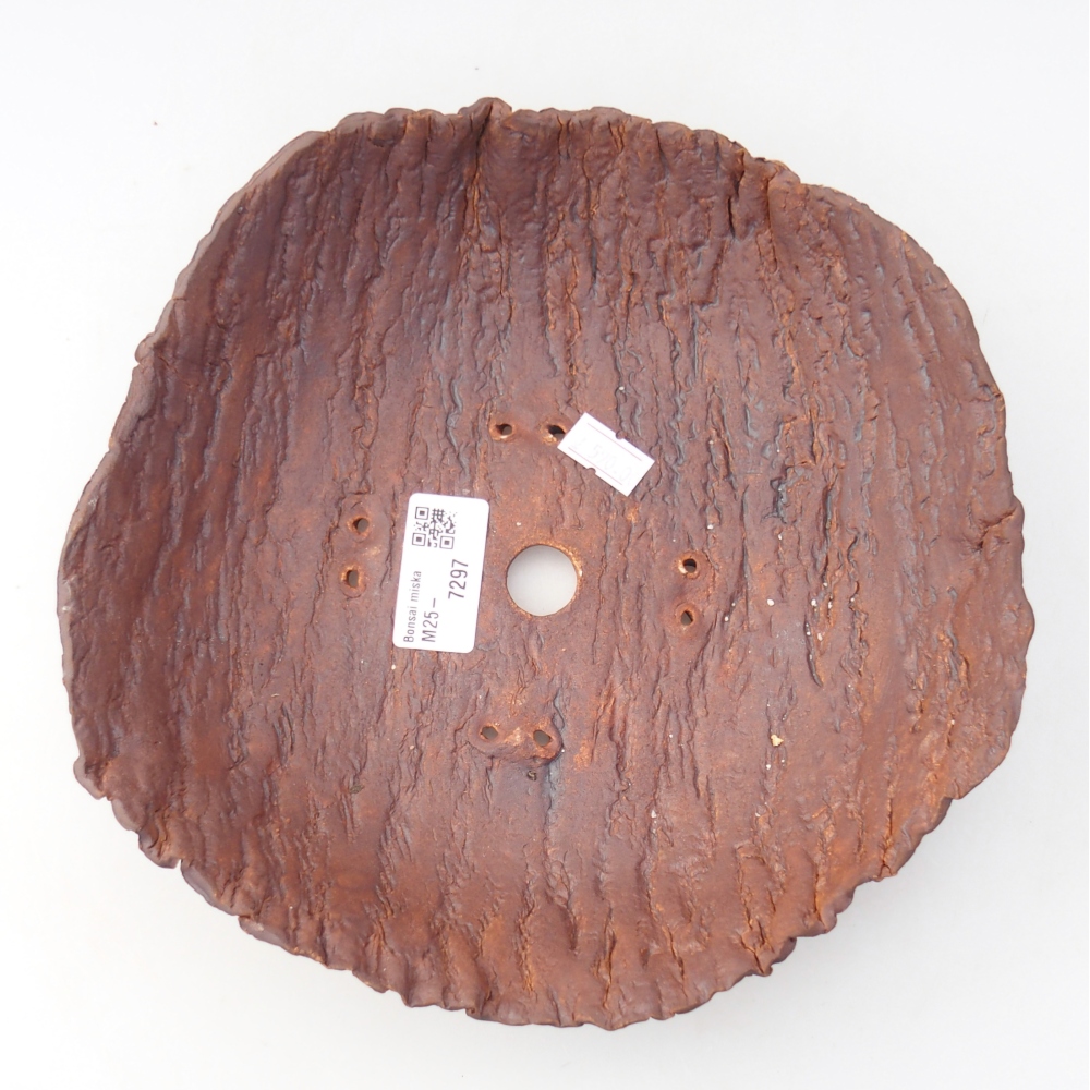 Ceramiczna muszla 29 x 21 x 7 cm, kolor brązowy