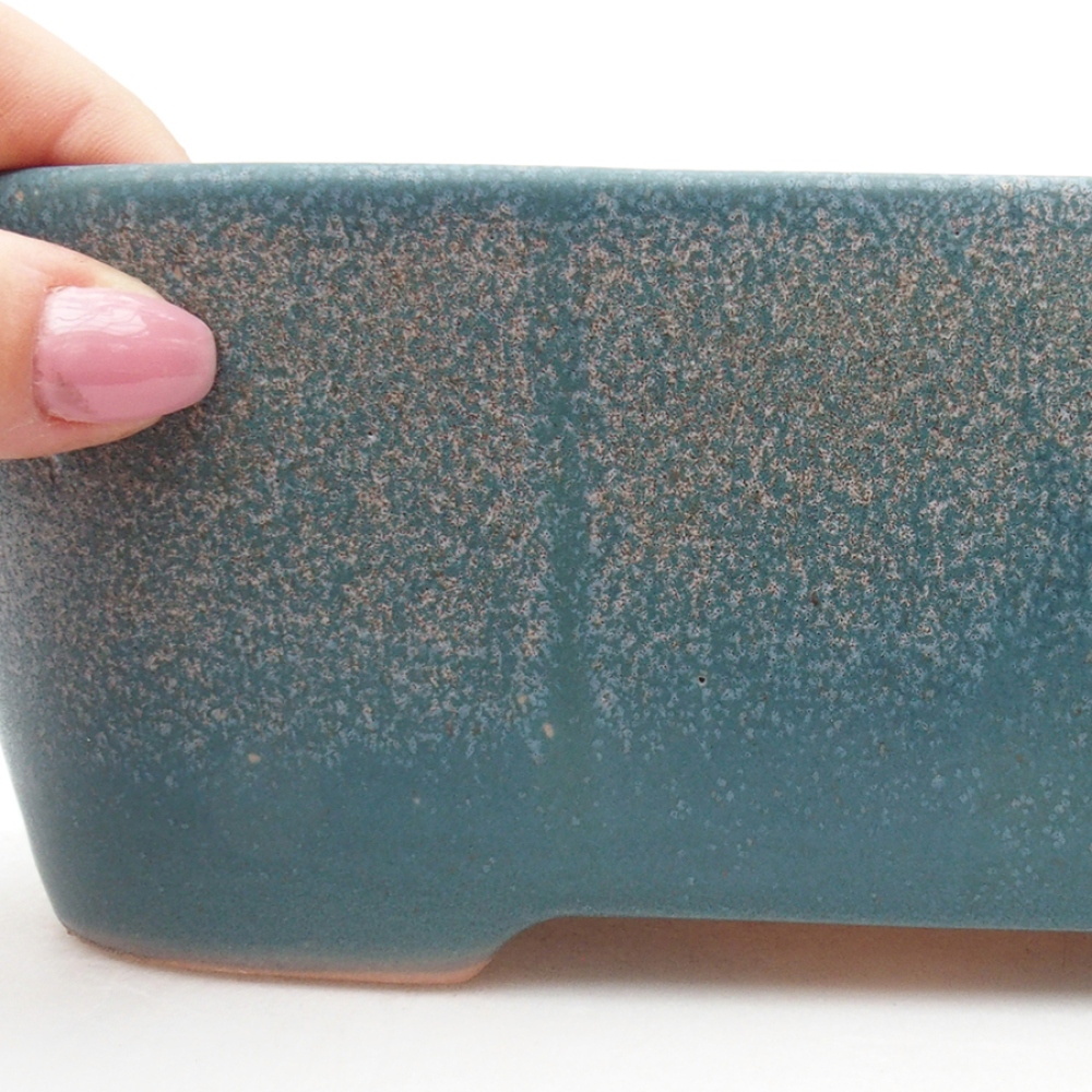 Ceramiczna miska bonsai 23 x 18 x 7,5 cm, kolor niebieski