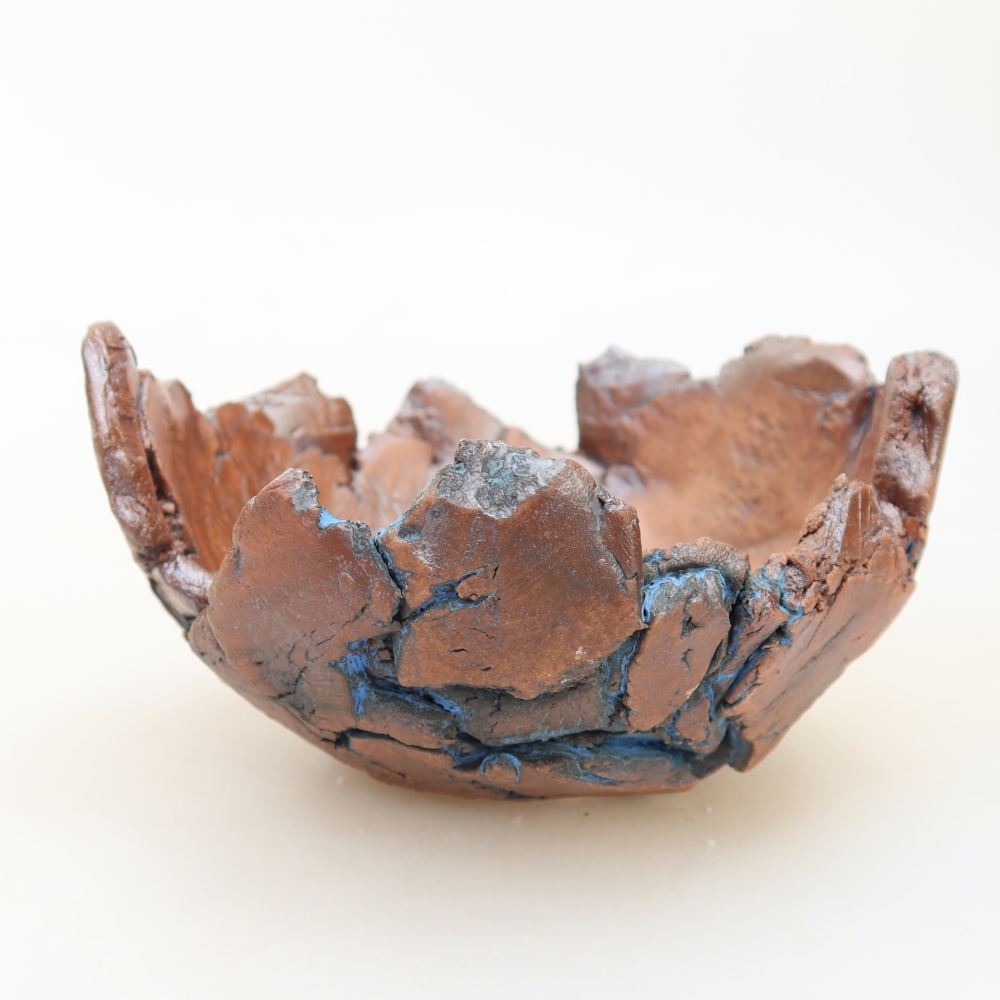 Ceramiczna skorupka 11 x 10,5 x 6 cm, kolor niebieski
