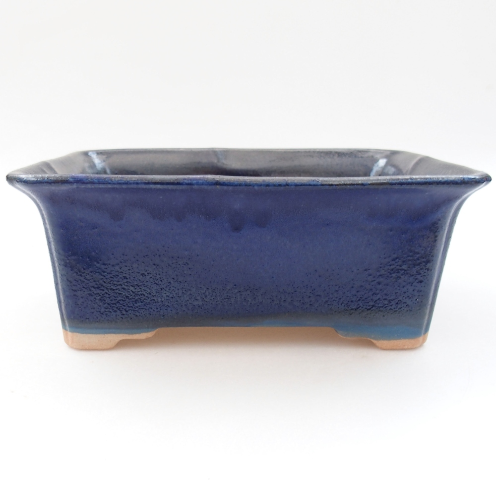 Ceramiczna miska bonsai 18 x 14 x 7,5 cm, kolor niebieski