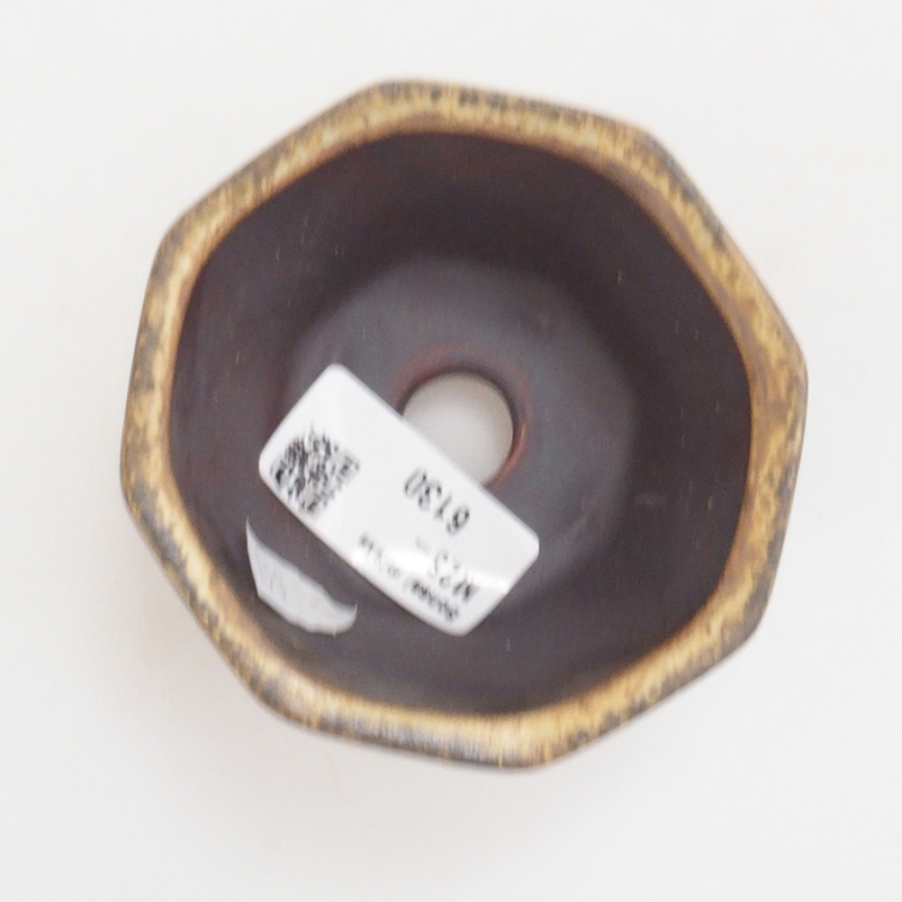 Ceramiczna miska do bonsai 9 x 7,5 x 3,5 cm, kolor brązowy