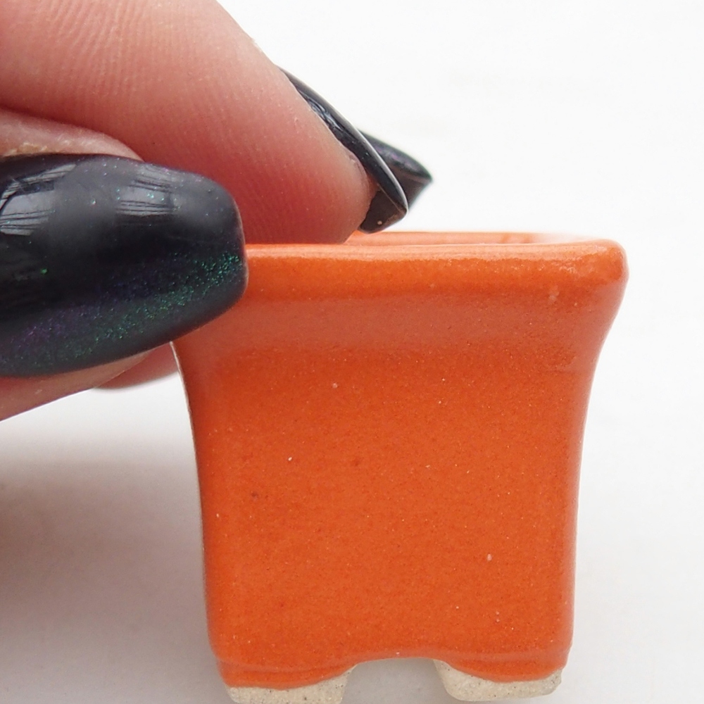 Mini miska do bonsai 2,5 x 2,5 x 2,5 cm, pomarańczowa