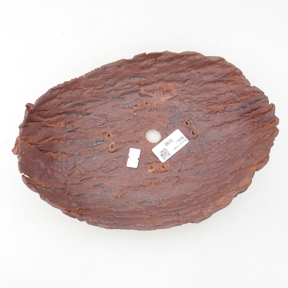 Ceramiczna muszla 27 x 19 x 7 cm, kolor brązowy