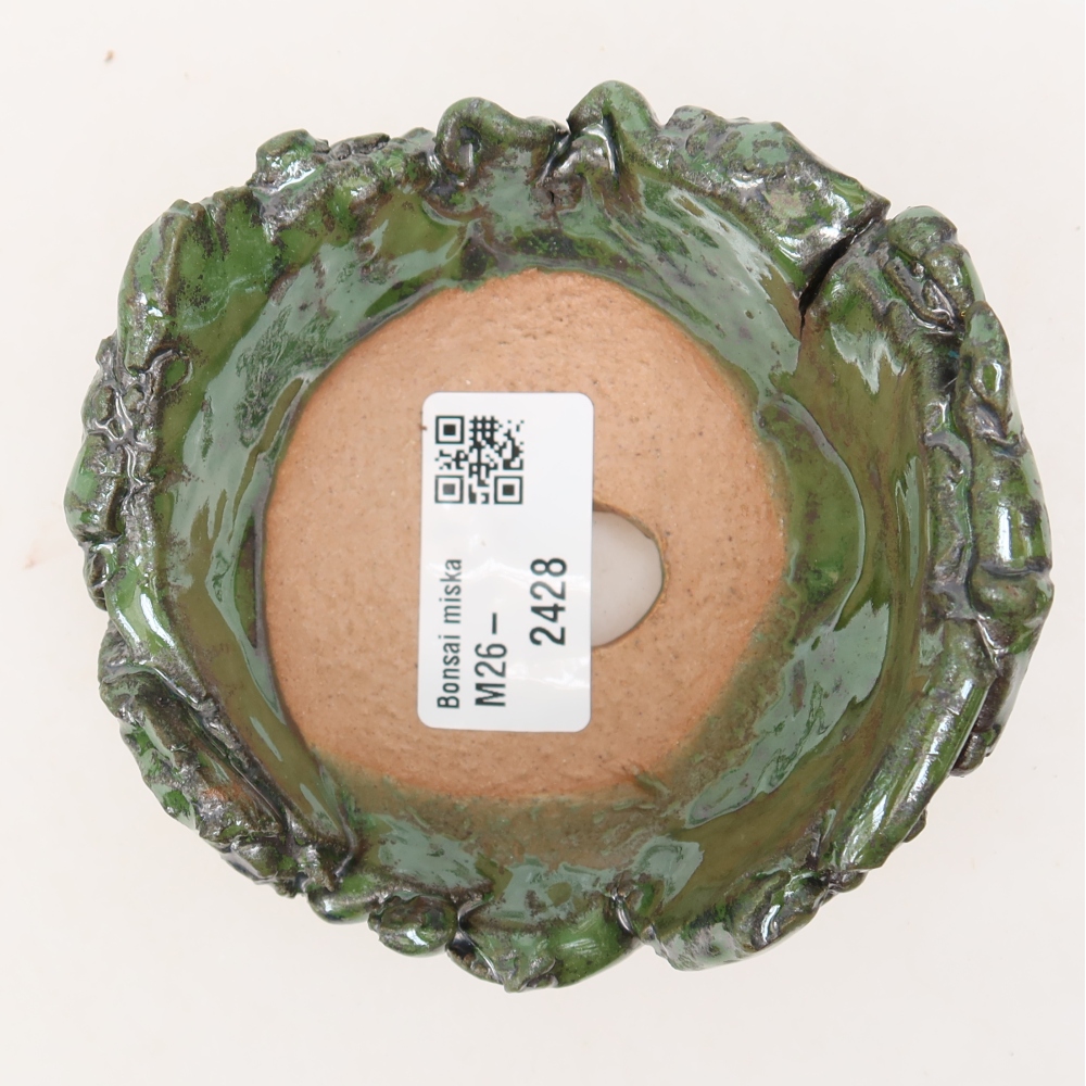 Ceramiczna skorupka  9,5 x 9 x 6 cm, kolor zielony