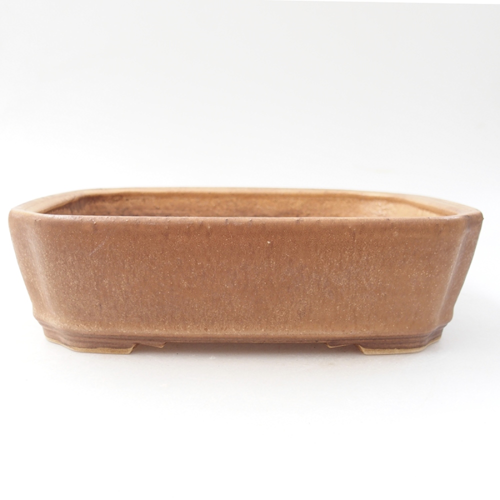 Ceramiczna miska do bonsai 21 x 18 x 6  cm, kolor różowy