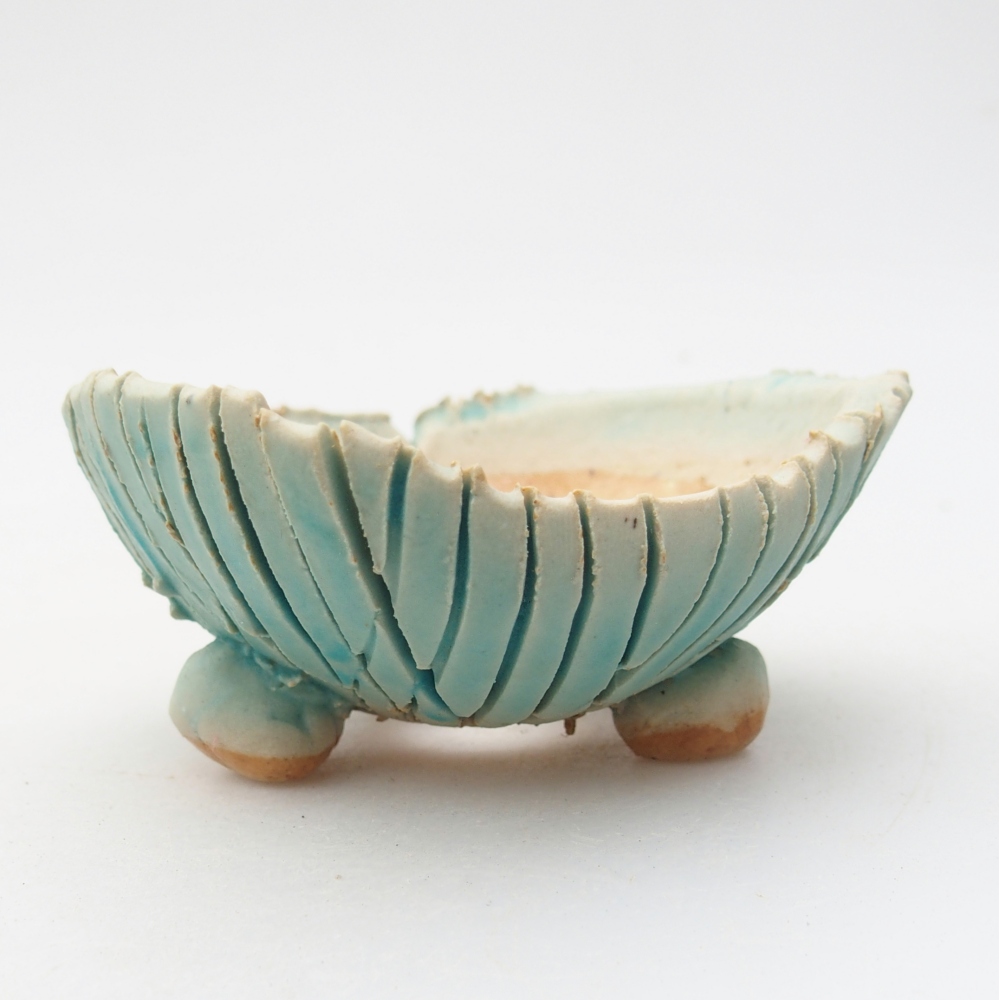Ceramiczna muszla 7,5 x 8 x 4 cm, kolor niebieski