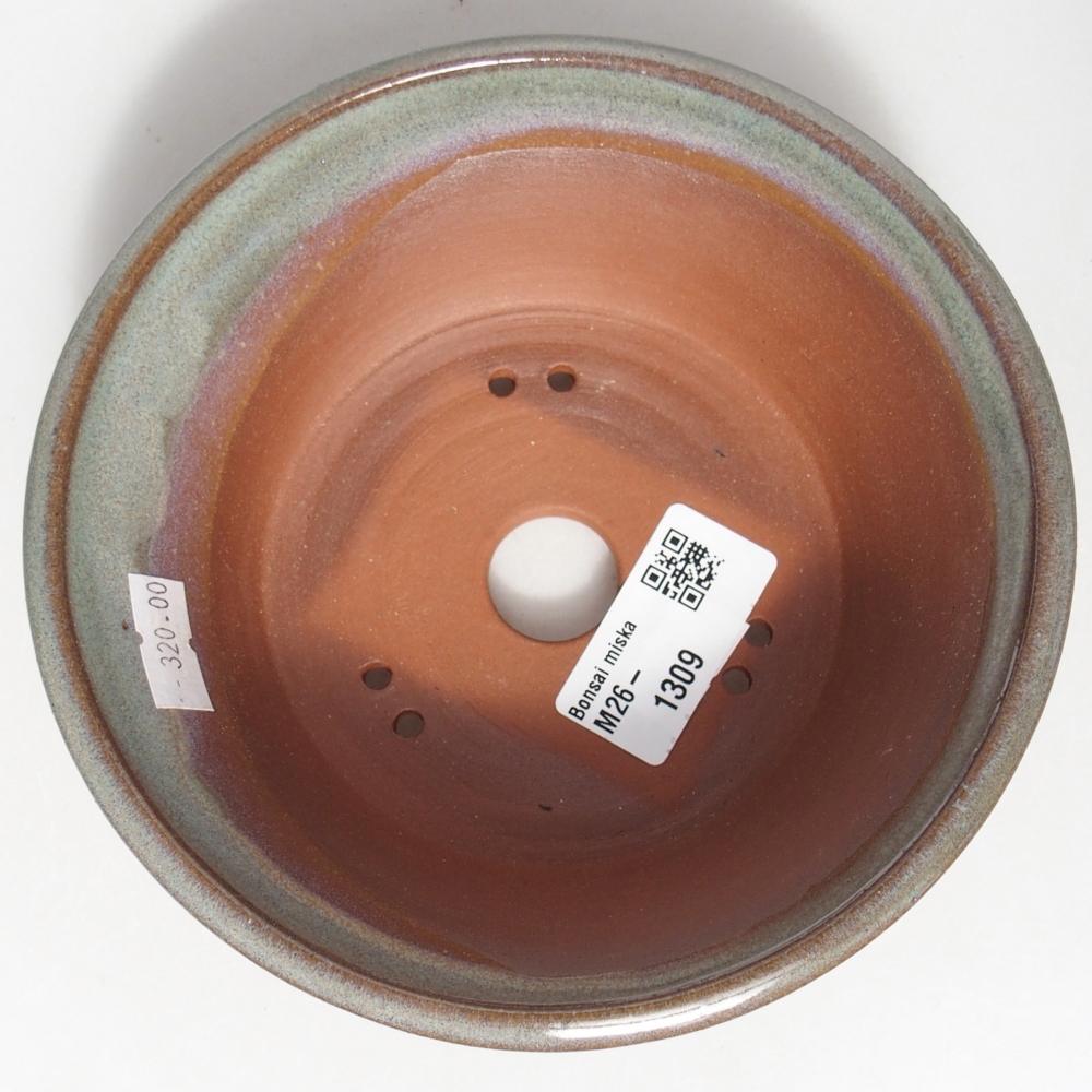 Ceramiczna miska do bonsai 15 x 15 x 5 cm, zielona
