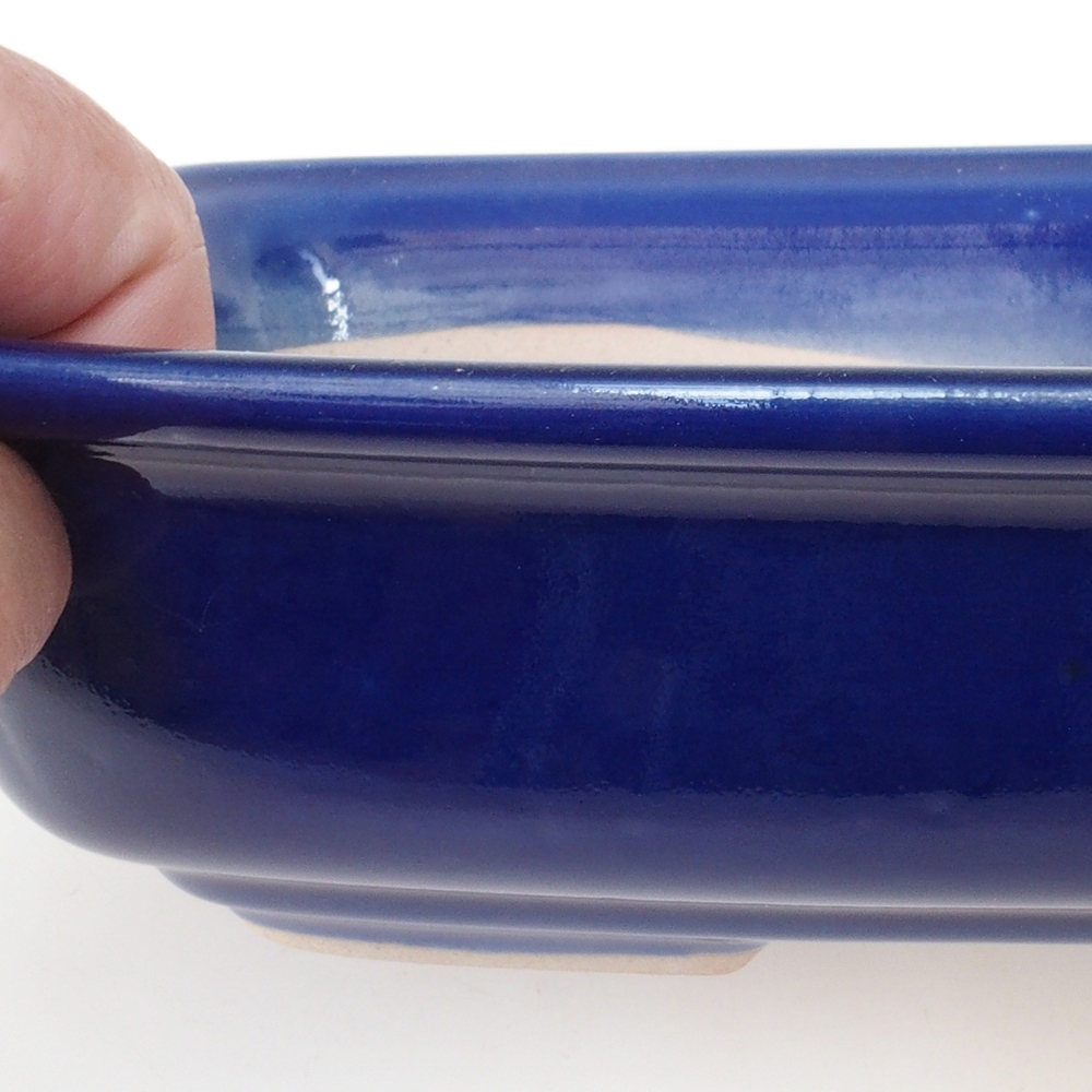 Bonsai bowl H08 - 25 x 19,5 x 6 cm. - niebieski
