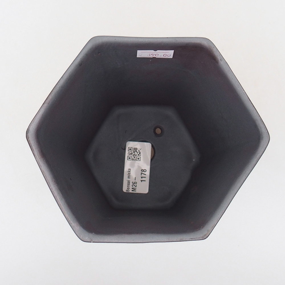 Ceramiczna miska bonsai 13 x 11,5 x 17 cm, kolor metaliczny